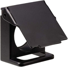 Square D - Flush Pushbutton Switch Padlock Flap - Black - USA Tool & Supply