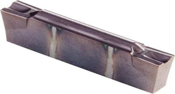 Kennametal - 0305G GMP Grade KCU25, 3.05mm Cutting Width Carbide Grooving Insert - 3.51mm Max Depth of Cut, Neutral, 0.2mm Corner Radius, AlTiN Finish - USA Tool & Supply
