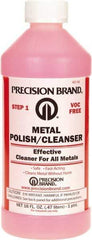 Precision Brand - 1 Pint Bottle Metal Polish and Cleanser - 1 Pint Metal Polish and Cleanser - USA Tool & Supply