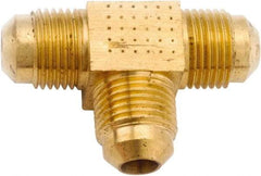 ANDERSON METALS - 1/2" Tube OD, 45° Lead Free Brass Flared Tube Union Tee - Flare x Flare x Flare Ends - USA Tool & Supply