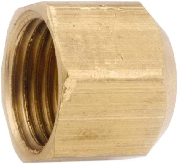 ANDERSON METALS - 5/8" Tube OD, 45° Lead Free Brass Flared Tube Cap - Flare Ends - USA Tool & Supply