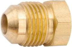 ANDERSON METALS - 1/2" Tube OD, 45° Lead Free Brass Flared Tube Plug - Flare Ends - USA Tool & Supply