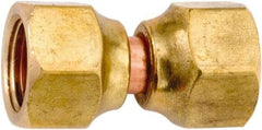ANDERSON METALS - 1/2" Tube OD, 45° Lead Free Brass Flared Tube Swivel Connector - Flare x Flare Ends - USA Tool & Supply