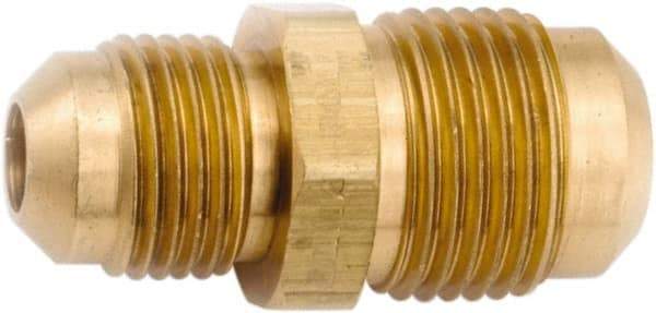 ANDERSON METALS - 1/2 x 1/4" Tube OD, 45° Lead Free Brass Flared Tube Union - Flare x Flare Ends - USA Tool & Supply