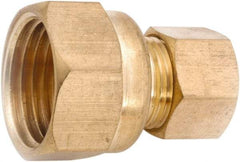 ANDERSON METALS - 5/16" OD, Lead Free Brass Female Connector - 300 Max Working psi, Comp x FNPT Ends - USA Tool & Supply