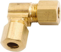 ANDERSON METALS - 1/4" OD, Lead Free Brass Union Elbow - 300 Max Working psi, Comp x Comp Ends - USA Tool & Supply