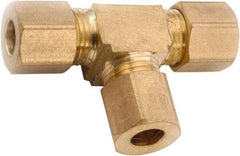 ANDERSON METALS - 1/4" OD, Lead Free Brass Union Tee - 300 Max Working psi, Comp x Comp x Comp Ends - USA Tool & Supply