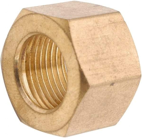 ANDERSON METALS - 7/8" OD, Lead Free Brass Nut - 75 Max Working psi, Nut Ends - USA Tool & Supply