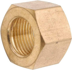 ANDERSON METALS - 7/8" OD, Lead Free Brass Nut - 75 Max Working psi, Nut Ends - USA Tool & Supply