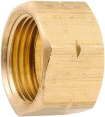 ANDERSON METALS - 7/8" OD, Lead Free Brass Self-Aligning Nut with Captive Sleeve - 450 Max Working psi, Nut Ends - USA Tool & Supply