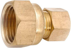 ANDERSON METALS - 1/4" OD, Lead Free Brass Thread-On Compression Reducer - 300 Max Working psi, Female Comp x Comp Ends - USA Tool & Supply