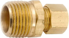 ANDERSON METALS - 1/2" OD, Lead Free Brass Male Connector - 200 Max Working psi, Comp x MNPT Ends - USA Tool & Supply