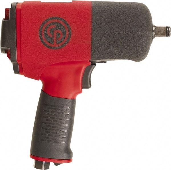 Chicago Pneumatic - 1/2" Drive, 9,000 RPM, 701 Ft/Lb Torque Impact Wrench - Pistol Grip Handle, 25.4 CFM, 90 psi, 1/4" NPT Inlet - USA Tool & Supply