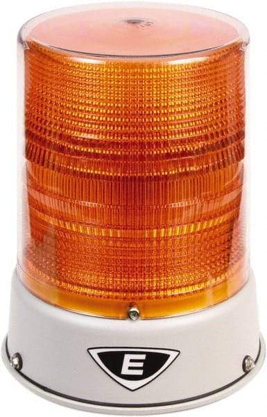 Edwards Signaling - 120 VAC, 4X NEMA Rated, LED, Amber, Flashing, Steady Light - 65 Flashes per min, 3/4 Inch Pipe, 6-1/2 Inch Diameter, 8 Inch High, IP66 Ingress Rating, Pipe Mount - USA Tool & Supply