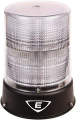 Edwards Signaling - 120 VAC, 4X NEMA Rated, LED, Clear, Flashing, Steady Light - 65 Flashes per min, 3/4 Inch Pipe, 8-1/4 Inch Diameter, 7-3/4 Inch High, IP66 Ingress Rating, Pipe Mount - USA Tool & Supply