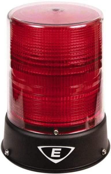 Edwards Signaling - 24 VAC/VDC, 4X NEMA Rated, LED, Red, Flashing, Steady Light - 65 Flashes per min, 3/4 Inch Pipe, 6-1/2 Inch Diameter, 8 Inch High, IP66 Ingress Rating, Pipe Mount - USA Tool & Supply