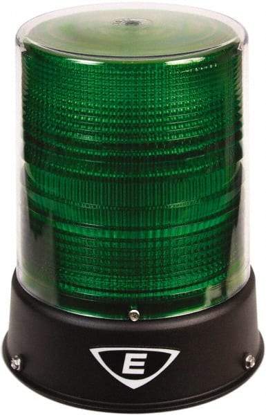 Edwards Signaling - 24 VAC/VDC, 4X NEMA Rated, LED, Green, Flashing, Steady Light - 65 Flashes per min, 3/4 Inch Pipe, 8-1/4 Inch Diameter, 7-3/4 Inch High, IP66 Ingress Rating, Pipe Mount - USA Tool & Supply