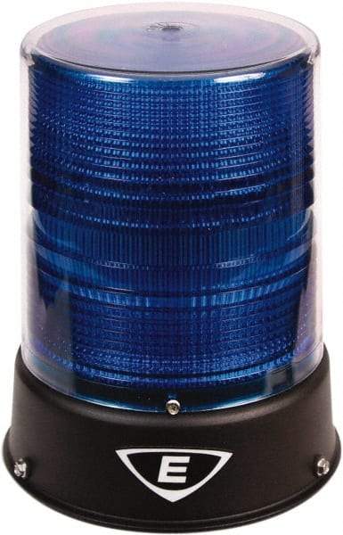 Edwards Signaling - 24 VAC/VDC, 4X NEMA Rated, LED, Blue, Flashing, Steady Light - 65 Flashes per min, 3/4 Inch Pipe, 6-1/2 Inch Diameter, 8 Inch High, IP66 Ingress Rating, Pipe Mount - USA Tool & Supply