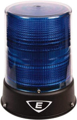 Edwards Signaling - 24 VAC/VDC, 4X NEMA Rated, LED, Blue, Flashing, Steady Light - 65 Flashes per min, 3/4 Inch Pipe, 8-1/4 Inch Diameter, 7-3/4 Inch High, IP66 Ingress Rating, Pipe Mount - USA Tool & Supply