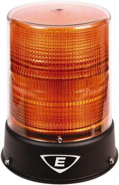 Edwards Signaling - 24 VAC/VDC, 4X NEMA Rated, LED, Amber, Flashing, Steady Light - 65 Flashes per min, 3/4 Inch Pipe, 8-1/4 Inch Diameter, 7-3/4 Inch High, IP66 Ingress Rating, Pipe Mount - USA Tool & Supply