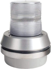 Edwards Signaling - 120 VAC, LED, Clear, Flashing Light - 65 Flashes per min, 1/2 Inch Pipe, 6 Inch Diameter, 7-3/8 Inch High, Box Mount, Pane, Pipe, Surface and Wall Mount - USA Tool & Supply