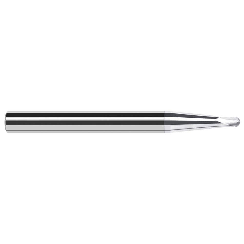 Harvey Tool - Ball End Mills; Mill Diameter (mm): 1.20 ; Mill Diameter (Inch): 3/64 ; Mill Diameter (Decimal Inch): 0.0470 ; Number of Flutes: 2 ; Length of Cut (Decimal Inch): 0.0380 ; Material: Solid Carbide - Exact Industrial Supply
