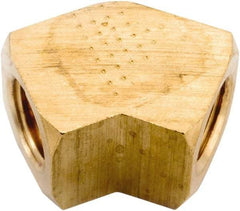 ANDERSON METALS - 1/4-18 Female Thread, Lead Free Brass Industrial Pipe 45° Female Elbow - FNPT, 1,000 psi - USA Tool & Supply