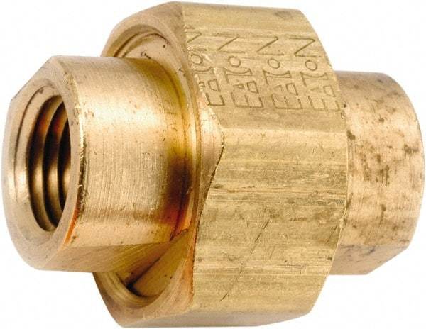 ANDERSON METALS - 3/8-18 Female Thread, Lead Free Brass Industrial Pipe Union - FNPT, 1,000 psi - USA Tool & Supply