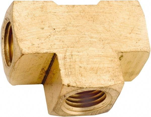 ANDERSON METALS - 3/8-18 Female Thread, Lead Free Brass Industrial Pipe Female Tee - FNPT, 1,000 psi - USA Tool & Supply