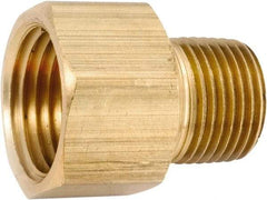 ANDERSON METALS - 1/2-14 Male Thread x 3/4-14 Female Thread, Lead Free Brass Industrial Pipe Adapter - MNPT x FNPT, 1,000 psi - USA Tool & Supply