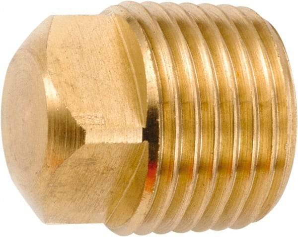ANDERSON METALS - 3/8-18 Male Thread, Lead Free Brass Industrial Pipe Square Head Plug - MNPT, 1,000 psi - USA Tool & Supply