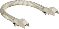 Hubbell Wiring Device-Kellems - 18 Inch Long x 3/4 Inch Wide x 1/2 Inch High, Raceway Flexible Section - Ivory, For Use with HBL500 Series Raceways and HBL750 Series Raceways - USA Tool & Supply