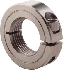 Climax Metal Products - 1-3/8-12 Thread, Stainless Steel, One Piece Threaded Shaft Collar - 2-1/4" Outside Diam, 9/16" Wide - USA Tool & Supply