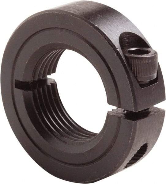 Climax Metal Products - 1-3/8-12 Thread, Steel, One Piece Threaded Shaft Collar - 2-1/4" Outside Diam, 9/16" Wide - USA Tool & Supply