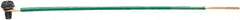 Ideal - Electrical Outlet Box Grounding Pigtail - No. 12 Solid Pigtail, 8 Inch with Loop and Ground Screw and Stripped End - USA Tool & Supply