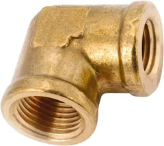 ANDERSON METALS - Class NSF, 3/8 x 1/4" Internal Pipe, Lead Free Brass Reducing Elbow - NPT - USA Tool & Supply