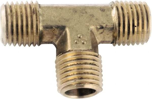 ANDERSON METALS - Class NSF, 3/8" Internal Pipe, Lead Free Brass Union Tee - NPT - USA Tool & Supply