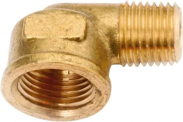 ANDERSON METALS - Class NSF, 1/4 x 3/8", Lead Free Brass 90° Street Elbow - NPT - USA Tool & Supply