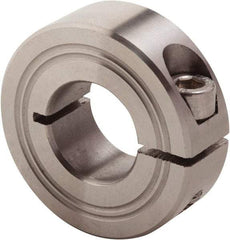 Climax Metal Products - 5mm Bore, Stainless Steel, One Piece Clamp Collar - 11/16" Outside Diam - USA Tool & Supply