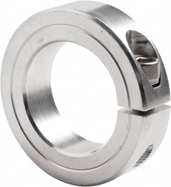 Climax Metal Products - 2-3/16" Bore, Steel, One Piece Clamp Collar - 3-1/4" Outside Diam, 3/4" Wide - USA Tool & Supply