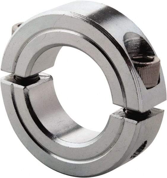 Climax Metal Products - 1-7/8" Bore, Steel, Two Piece Clamp Collar - 2-7/8" Outside Diam, 11/16" Wide - USA Tool & Supply
