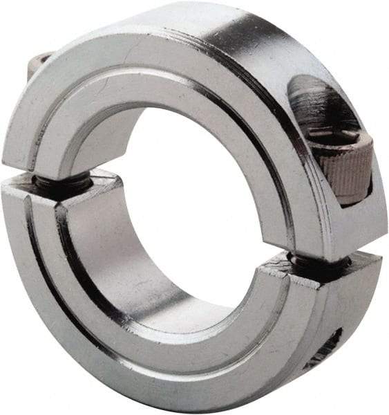 Climax Metal Products - 2-5/16" Bore, Steel, Two Piece Clamp Collar - 3-1/2" Outside Diam, 3/4" Wide - USA Tool & Supply