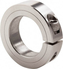 Climax Metal Products - 3-7/16" Bore, Stainless Steel, One Piece Clamp Collar - 4-3/4" Outside Diam, 7/8" Wide - USA Tool & Supply