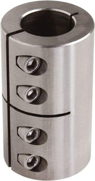 Climax Metal Products - 9mm Inside x 24mm Outside Diam, One Piece Split Clamping Collar - 35mm Long - USA Tool & Supply