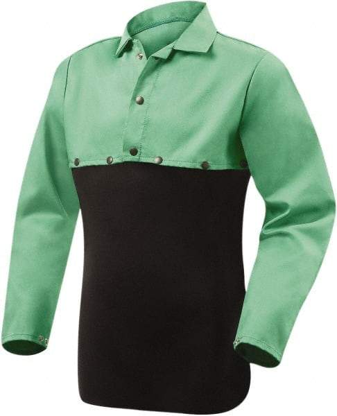 Steiner - Size 5XL, Flame Resistant, Cape Sleeves - Cotton, 9 oz, Green - USA Tool & Supply