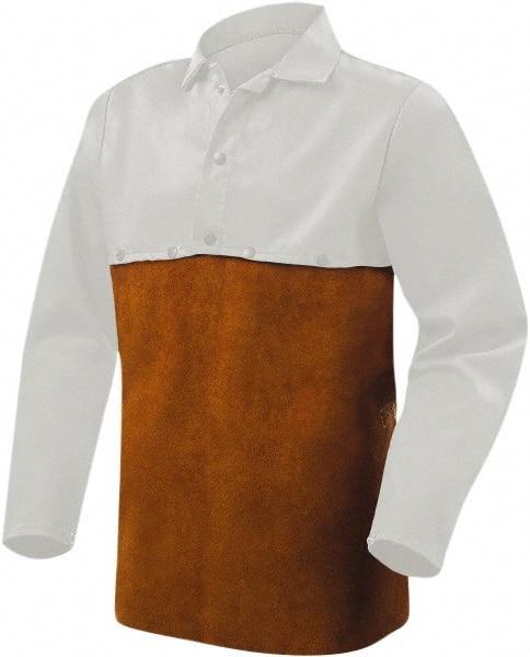 Steiner - Size 22 x 19, 19" Long, Detachable Bib - Leather, Brown - USA Tool & Supply