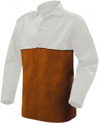 Steiner - Size 22 x 19, 19" Long, Detachable Bib - Leather, Brown - USA Tool & Supply
