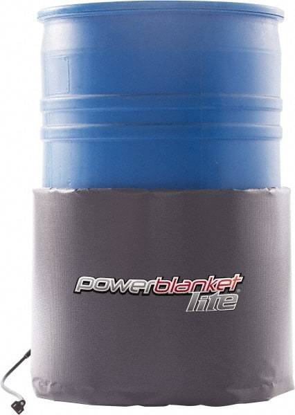 Powerblanket - 18-1/2" Wide, 30 Gallon Wrap-Around Drum Heater - 120 Volt, 2.33 Amps, 0°F to 145°F Thermostat Rating - USA Tool & Supply