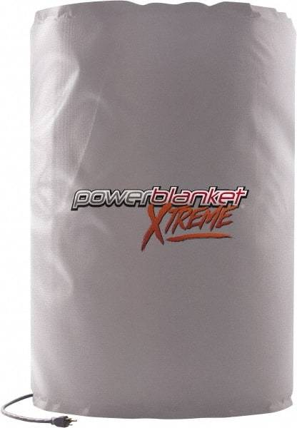 Powerblanket - 12" Wide, 5 Gallon Wrap-Around Drum Heater - 120 Volt, 60 Watts to 120 Watts, 0.5 Amps, 0°F to 100°F Thermostat Rating - USA Tool & Supply