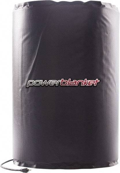 Powerblanket - 22-1/2" Wide, 55 Gallon Wrap-Around Drum Heater - 120 Volt, 400 Watts to 800 Watts, 0.5 Amps, 0°F to 100°F Thermostat Rating - USA Tool & Supply